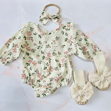 Load image into Gallery viewer, Vintage Floral Romper + Headband
