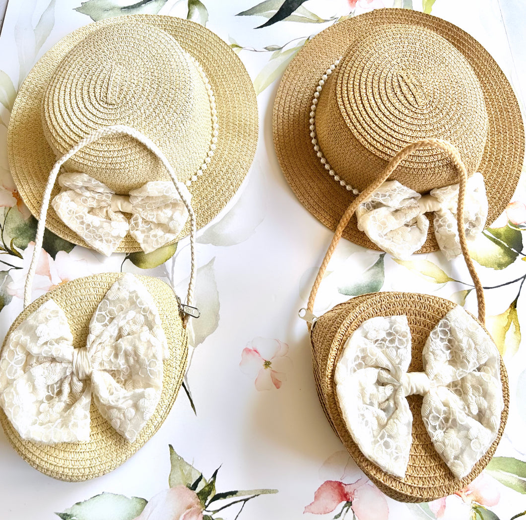 Fancy sunhat & Bag set