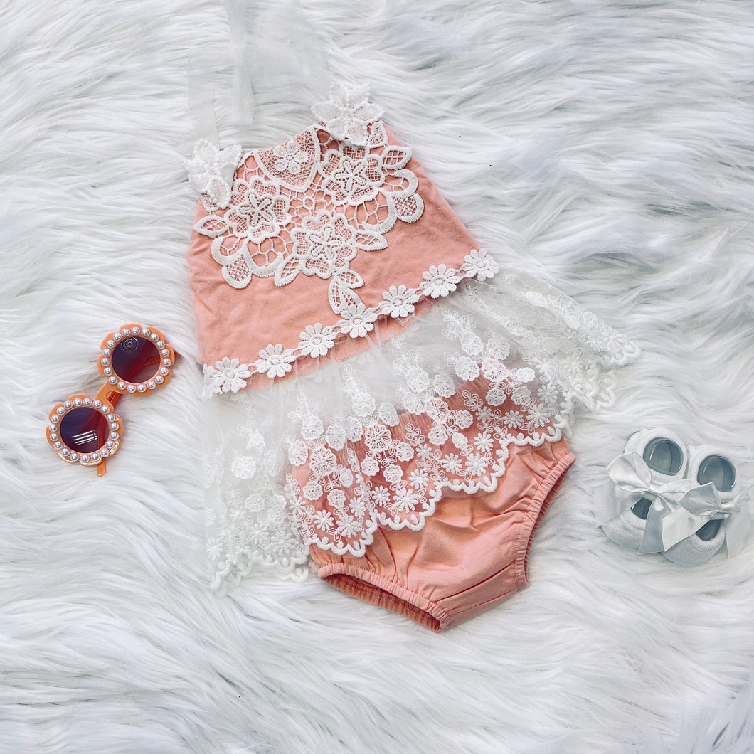 Lace Halter Neck + Bloomer
