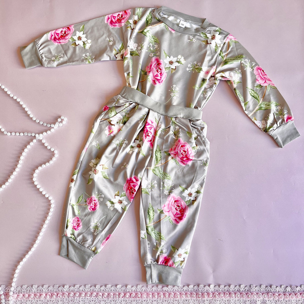 Grey Floral Tracksuit