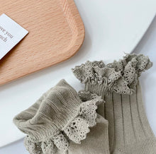 Load image into Gallery viewer, Ribbed Lace Socks
