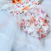 Load image into Gallery viewer, Floral Lace Romper + Headband
