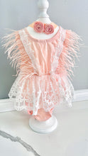 Load image into Gallery viewer, Lillian Feather Romper + headband
